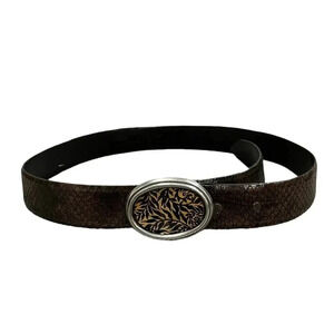 Sandy Duftler Designs Brown Leather Belt L